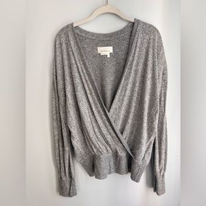 Anthropologie Deep V-Neck Sweater